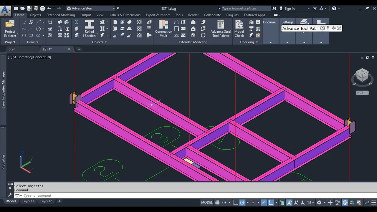 12 ADVANCE STEEL EDICION DE VIGAS