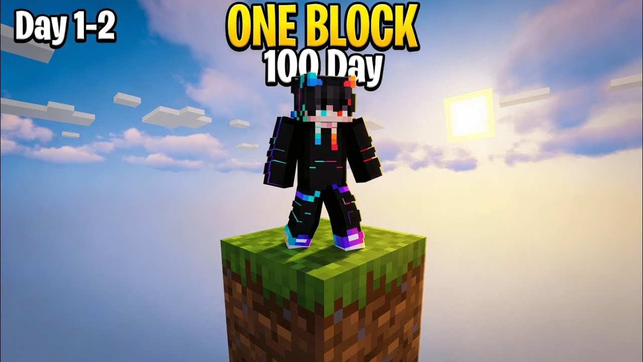 الحلقة 1️⃣ في سلسلة 100 Day في One Block 🔥🔥. 