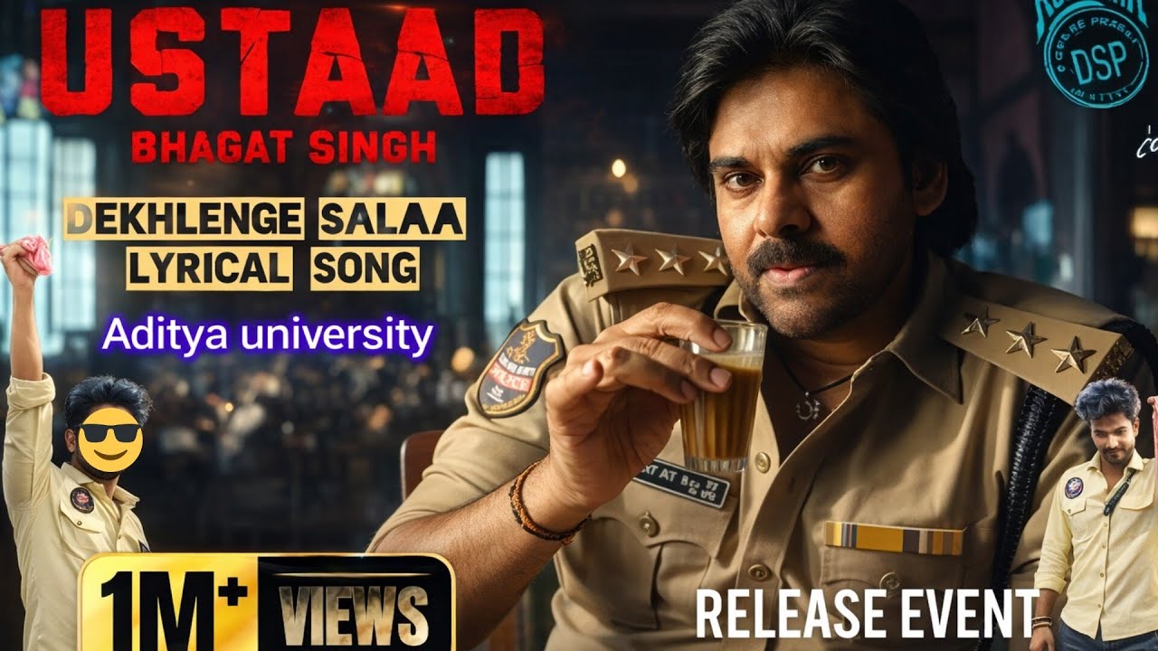 Dekhalenge salaa 🎙️lyrical song 🤯release event at aditya University 💥🔥⚡❤️‍🩹 #dsp #ustaadbhagatsingh 