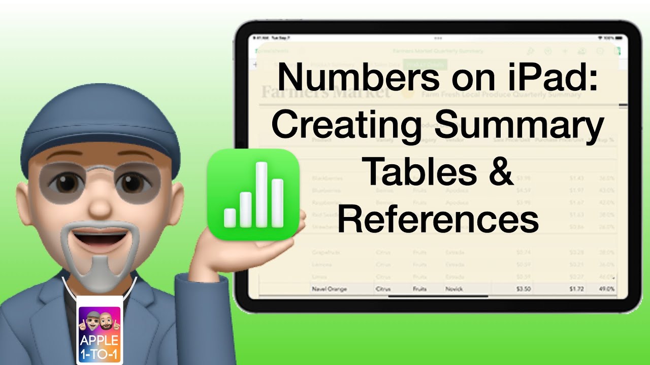 Apple Numbers на iPad: создание сводных таблиц