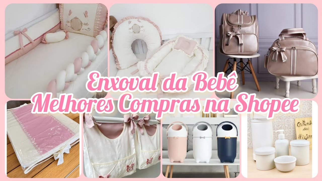 ENXOVAL DE BEBÊ NA SHOPEE/PROTETOR DE BERÇO/LIXEIRA/MALA MATERNIDADE#achadinhos#shopee#baby#enxoval