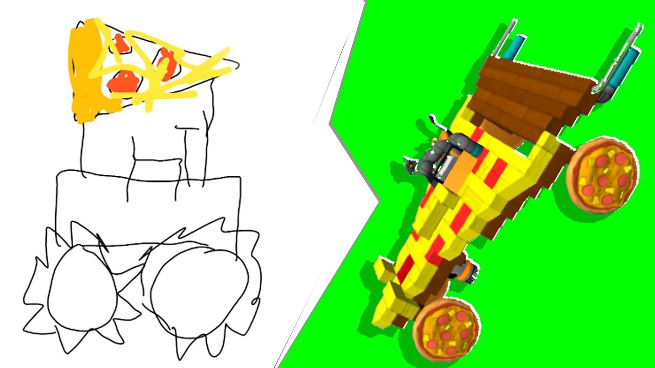 Scrap Mechanic - We Build What You Draw - Pizza Delivery Challenge | JeromeACE