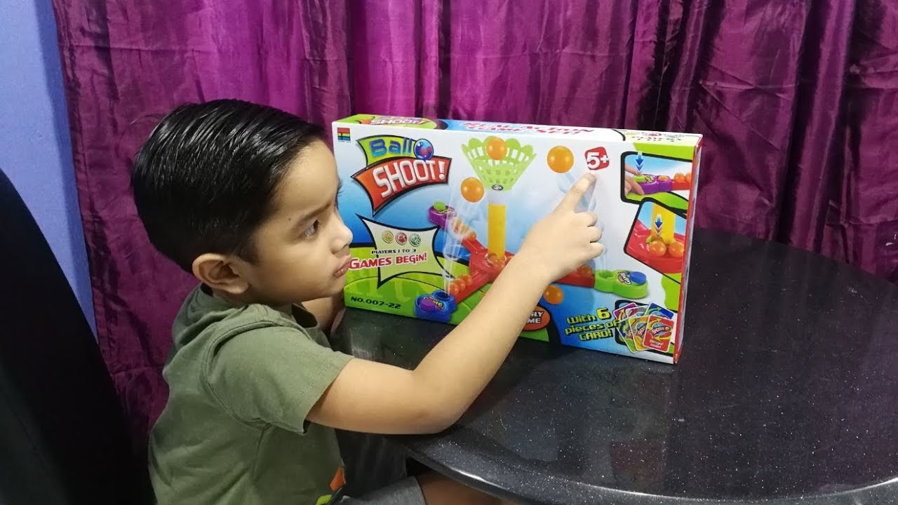 Kids play ball shoot game | Shoot ball shooting game play-set toy for kids |  4K