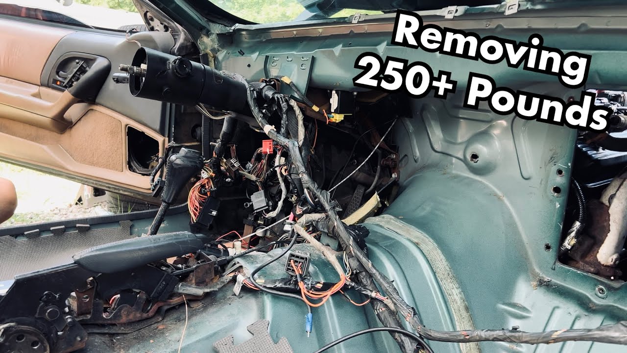 GUTTING THE INTERIOR Of Our Salvage Z28 Camaro 1995/ Major Weight Reduction
