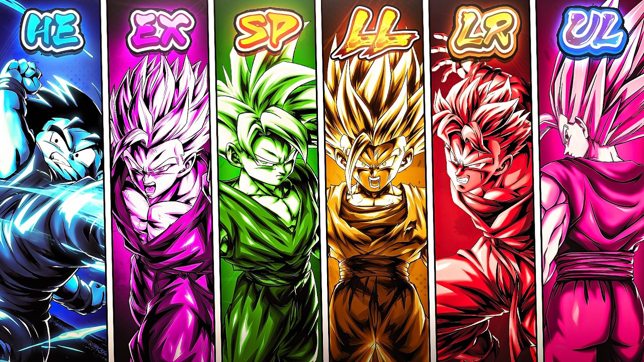 Using EVERY Rarity of Gohan in Dragon Ball LEGENDS