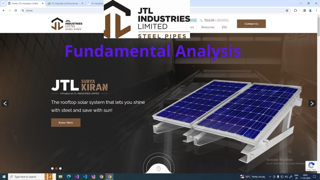 JTL Industries Ltd||Fundamental Analysis