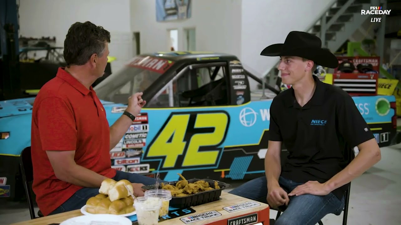 Carson Hocevar and Michael Waltrip - Winner Winner Chicken Dinner