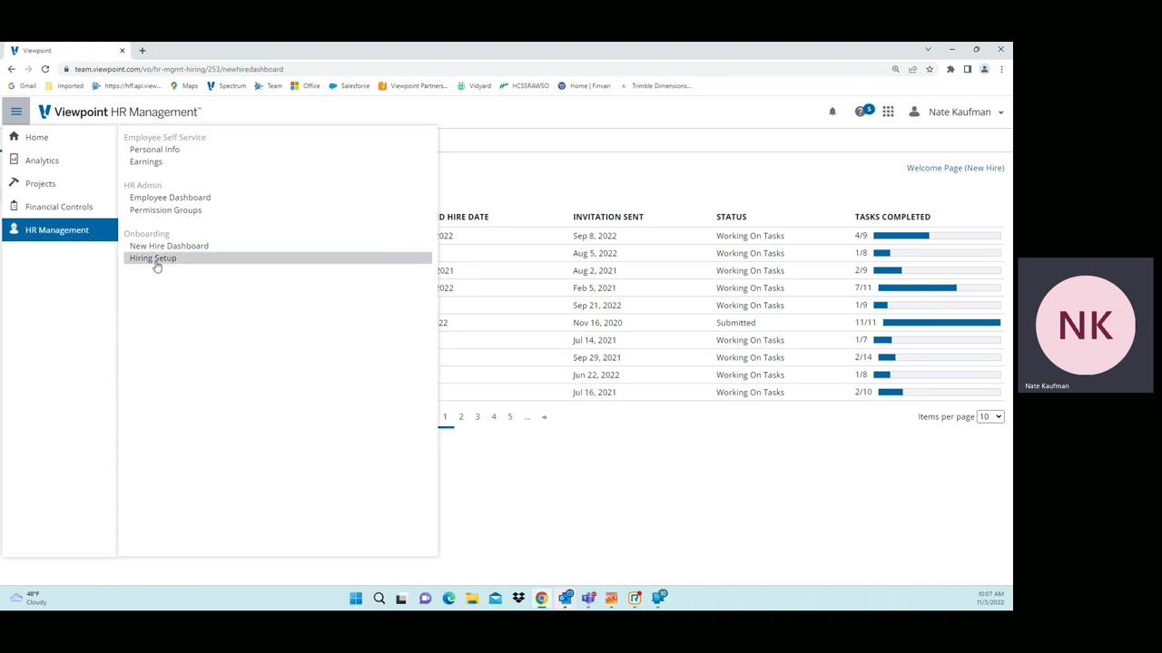 Overview of Trimble Construction One Construction Human Resources Manager
