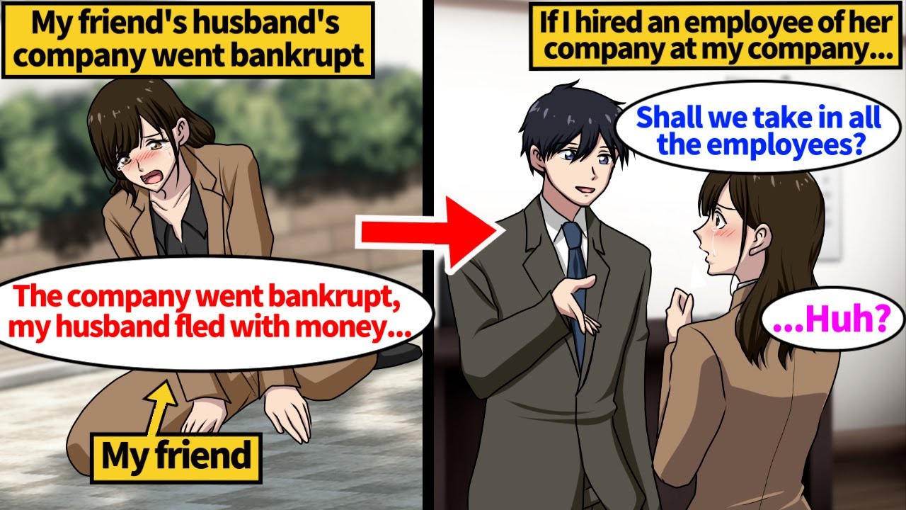 【Manga】The CEO of the bankrupt company abandoned his wife and fled. She was crying, and I...