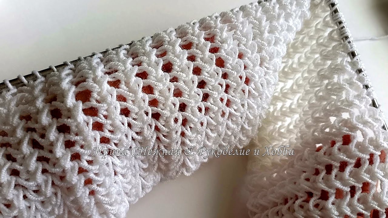 💖 2 ПЕТЛИ! 2 РЯДА! САМАЯ КЛАССНАЯ 3D СЕТКА СПИЦАМИ С 