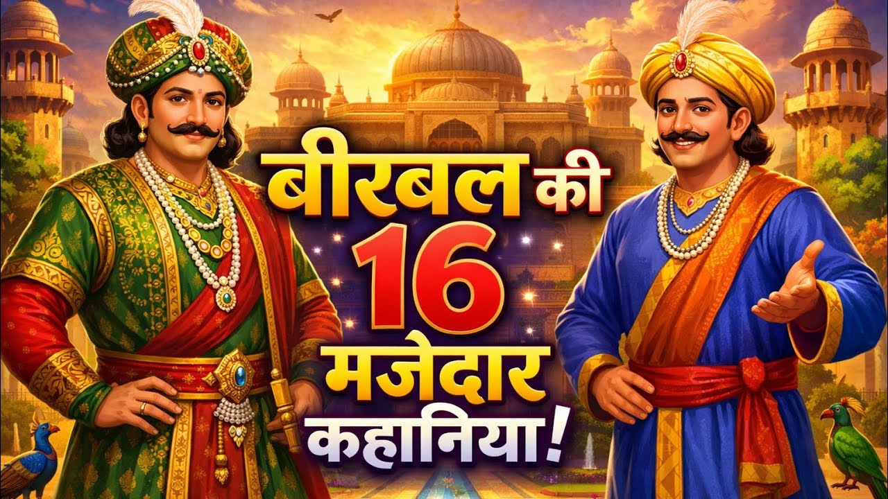 बीरबल की 16 मजेदार कहानिया 🤯 Akbar Birbal Hindi Kahani 🤩 Cartoon Videos 😱