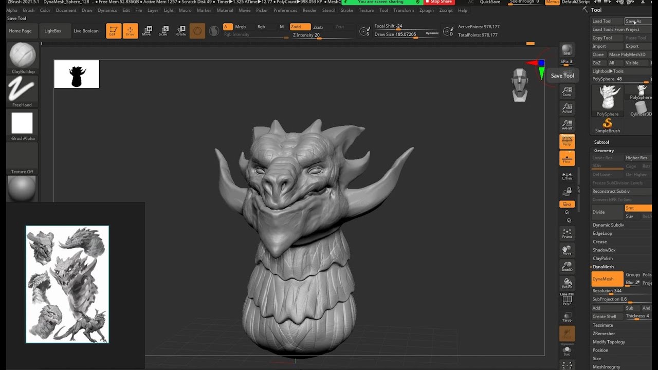 Học Cùng Master Zbrush - Brush cơ bản làm được gì #zbrush