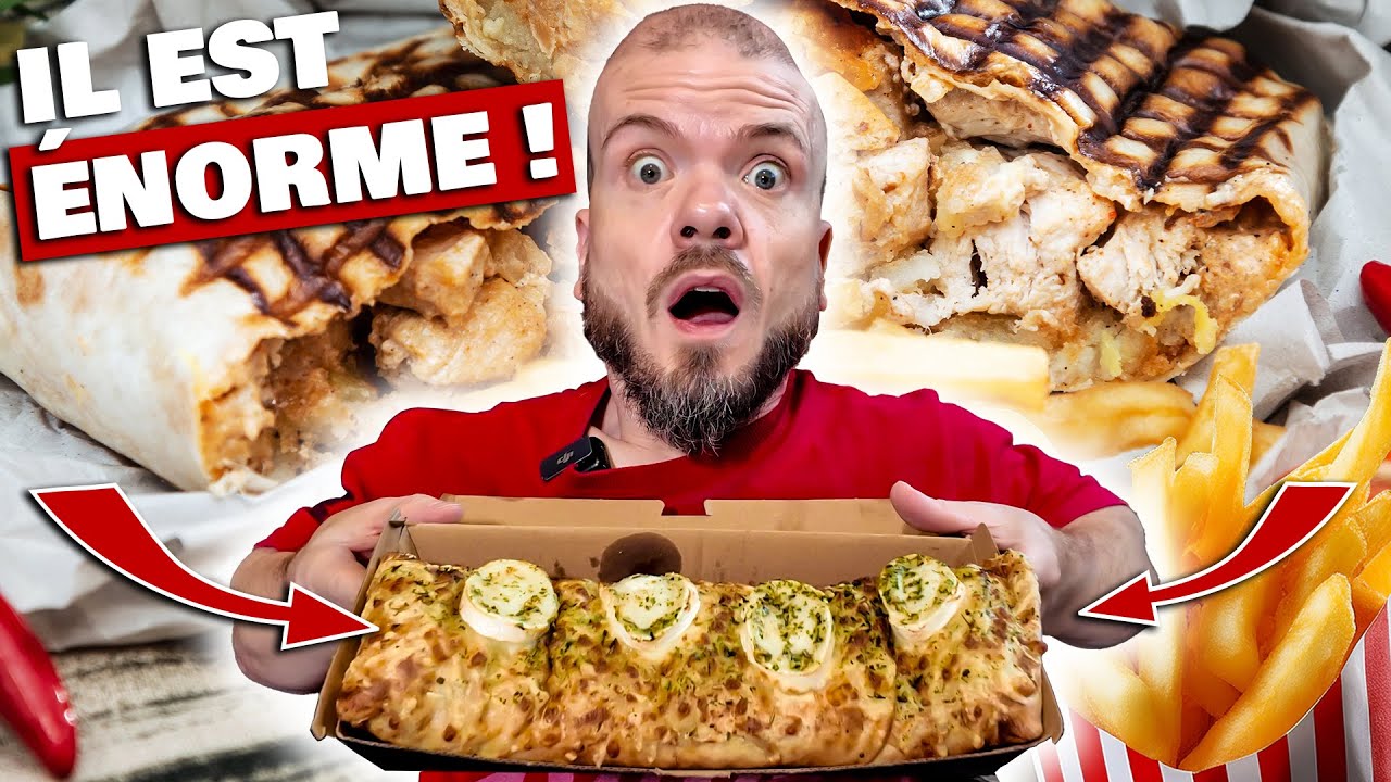 Ce MAXI TACOS est presque PLUS GRAND QUE MOI ! 😂🧀  Dégustation à La Marinade