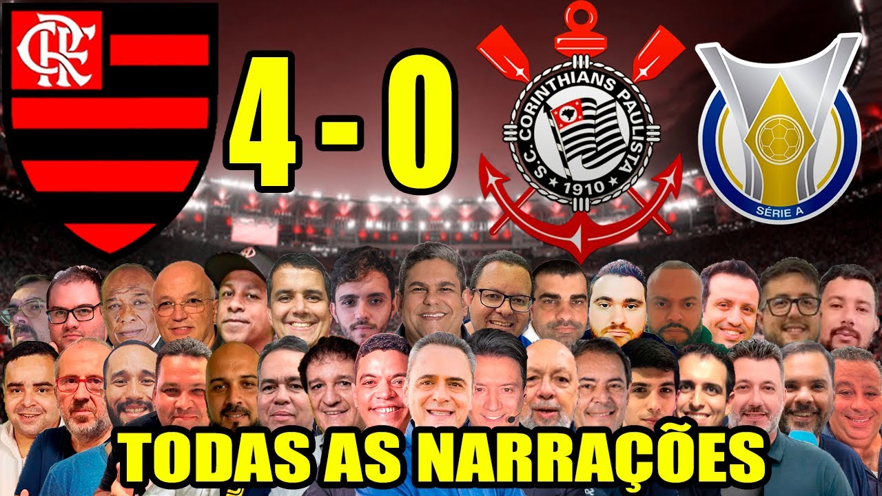 Todas as narrações - Flamengo 4 x 0 Corinthians | Brasileirão 2025