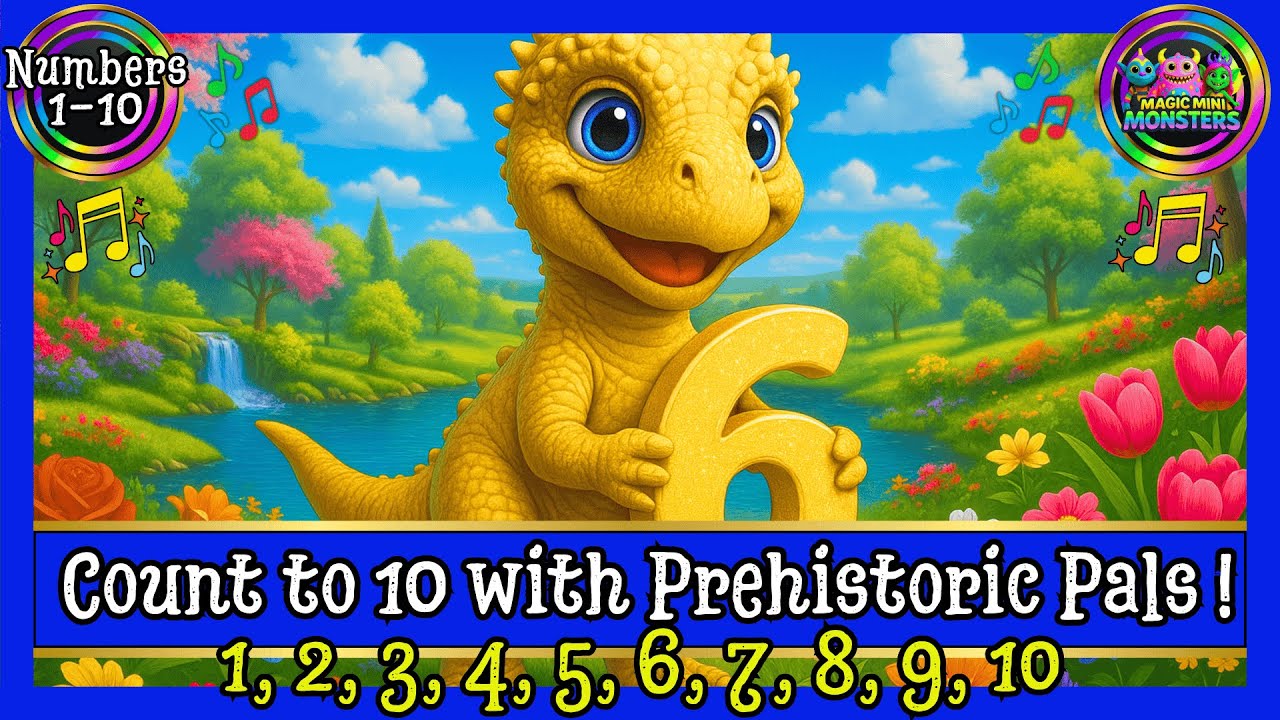 Count to 10 with Prehistoric Pals | Dancing Dinos | Magic Mini Monsters | #magicminimonsters