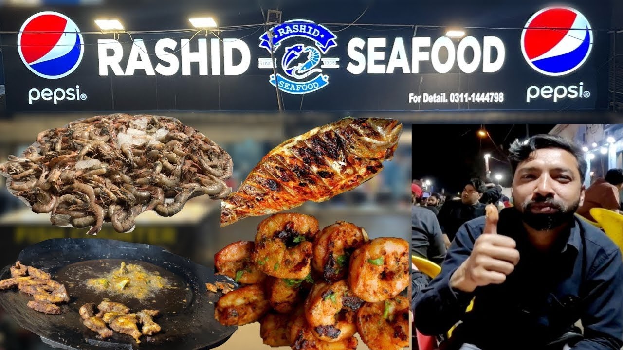 Grilled Fish & Prawn Karahi | Karachi's Biggest Sea Food Street/Rashid Bengali Kemari by Zee Tourist