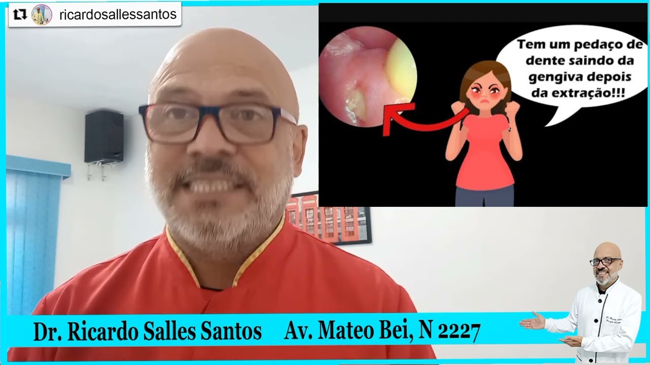 Pedaço de osso (espiculas) preso na gengiva após extração dentária