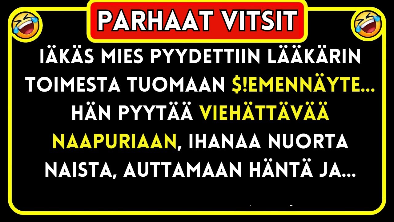 Vitsi p&auml;iv&auml;ss&auml; 😂 Mies Pyyt&auml;&auml; Vieh&auml;tt&auml;v&auml;&auml; Naapuriaan Auttamaan&hellip; Parhaat Vitsit!