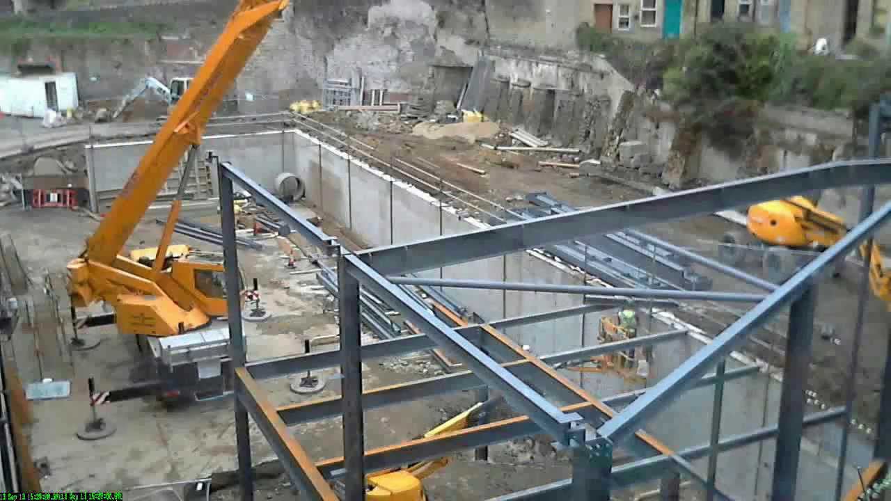 Steel framework time-lapse at Nutclough Mill