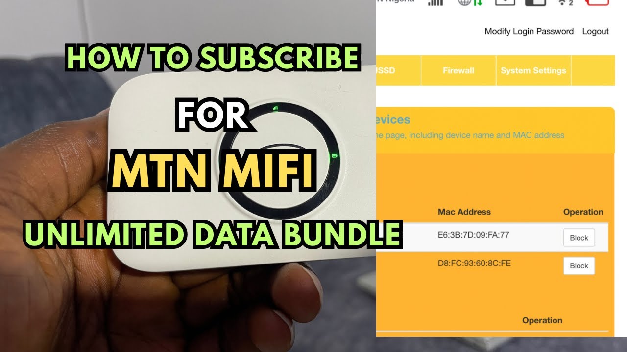 How To Subscribe For MTN Broadband Unlimited Data Bundle || MTN MiFi Unlimited Data Bundle