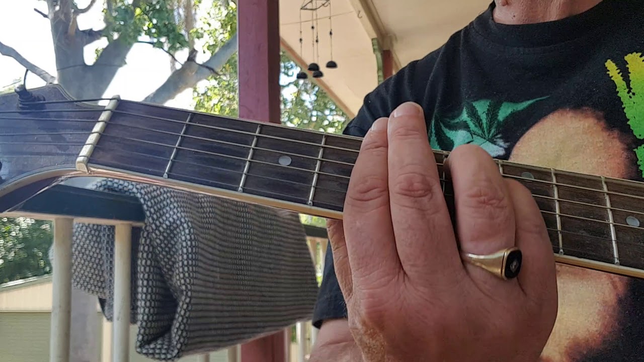 KAYA - Bob Marley, lefthand reggae guitar lesson + chords & bassline. Aaron Paterson