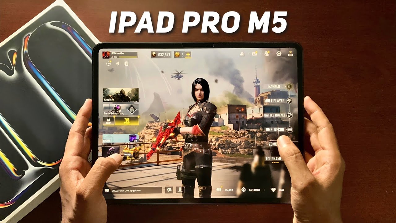 iPad Pro M5: Распаковка + Геймплей в 120 FPS с HANDCAM в COD Mobile Battle Royale
