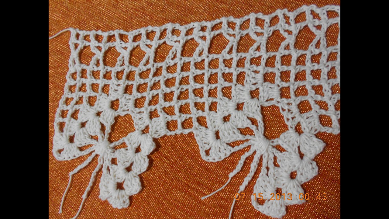 Crochet Orilla de Mariposas (butterfly crochet)