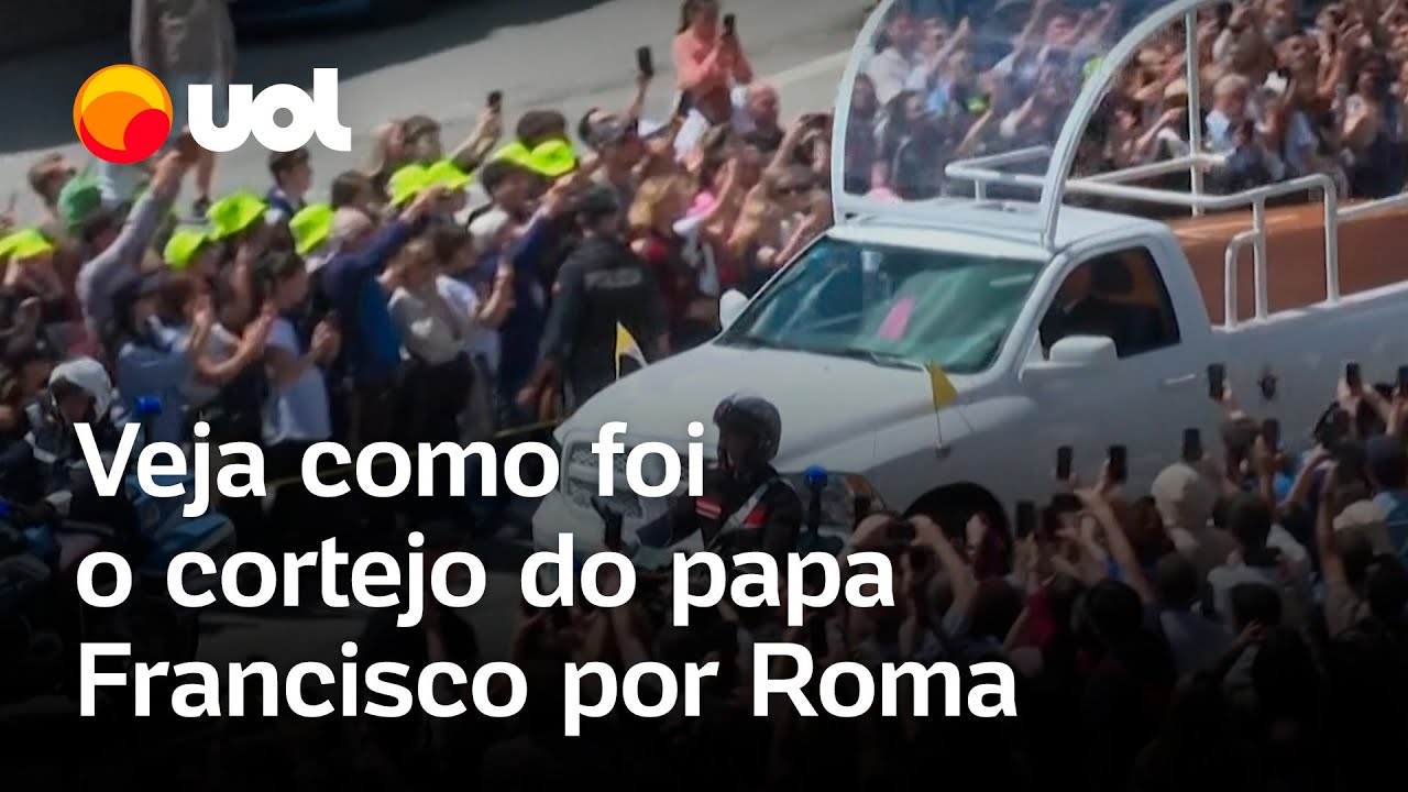 Funeral do papa: assista ao cortejo de Francisco pelas ruas de Roma, acompanhado por fiéis; vídeo