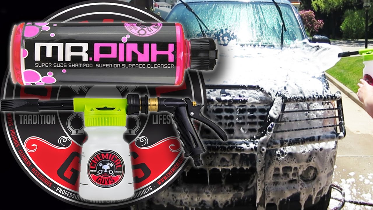 HOW TO WASH A CAR: Chemical Guys Foam Blaster 6 Gun Review & Mr. Pink Review