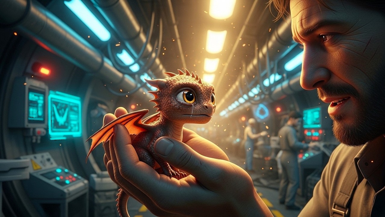 I Don't Belong Anywhere…The Dragon Hatchling Whispered—Until a Human Mechanic Held Her Close | HFY |