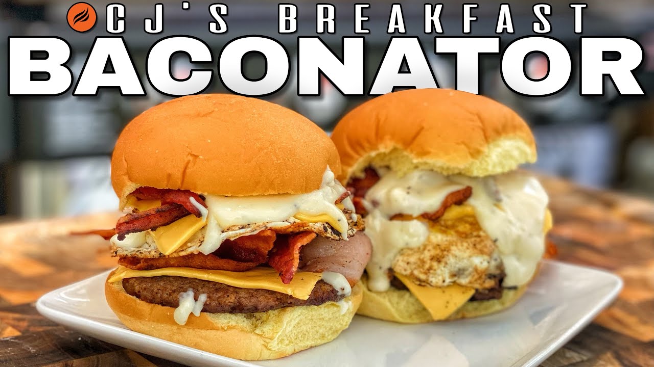 CJ Takes on Wendy's Breakfast Baconator | Blackstone Griddle