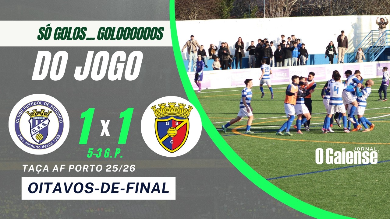 Só golos: Serzedo vs Gondomar - Oitavos-de-final Taça AF Porto 24/25
