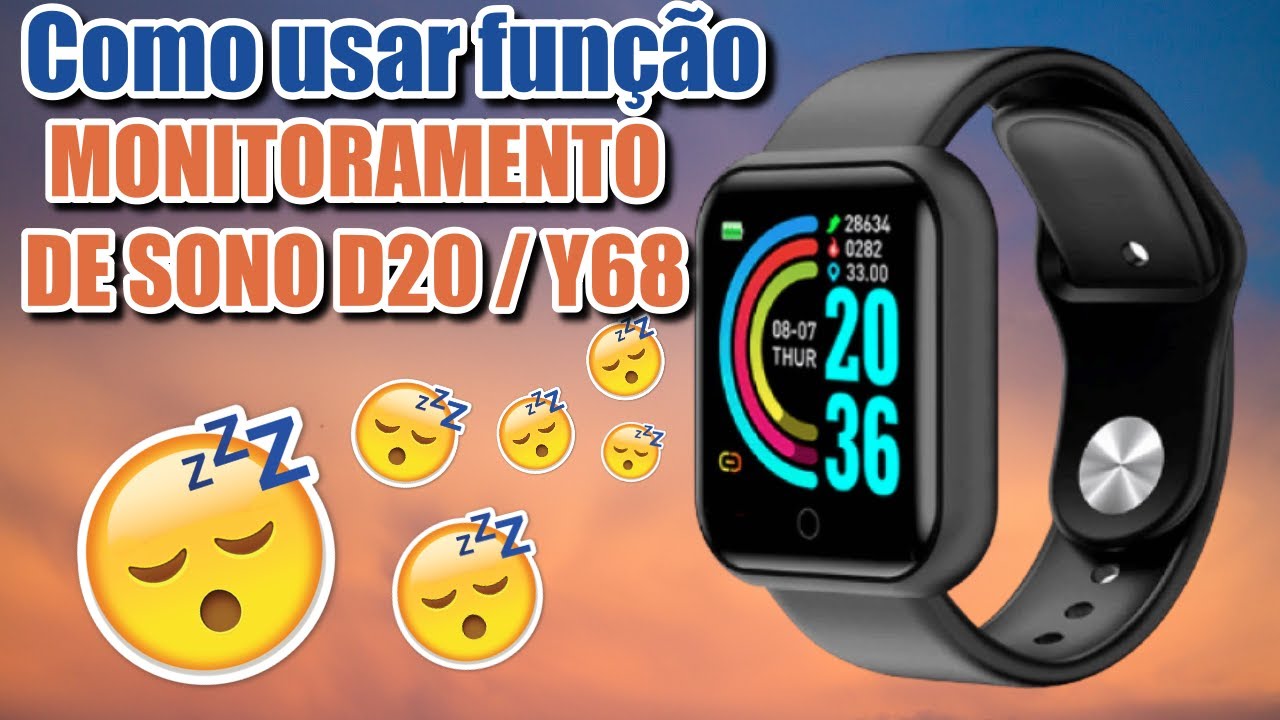 COMO USAR MONITORAMENTO DE SONO DO SMART WATCH D20 / Y68 PELO APP FITPRO | Será que funciona? 😴 💤 😴💤