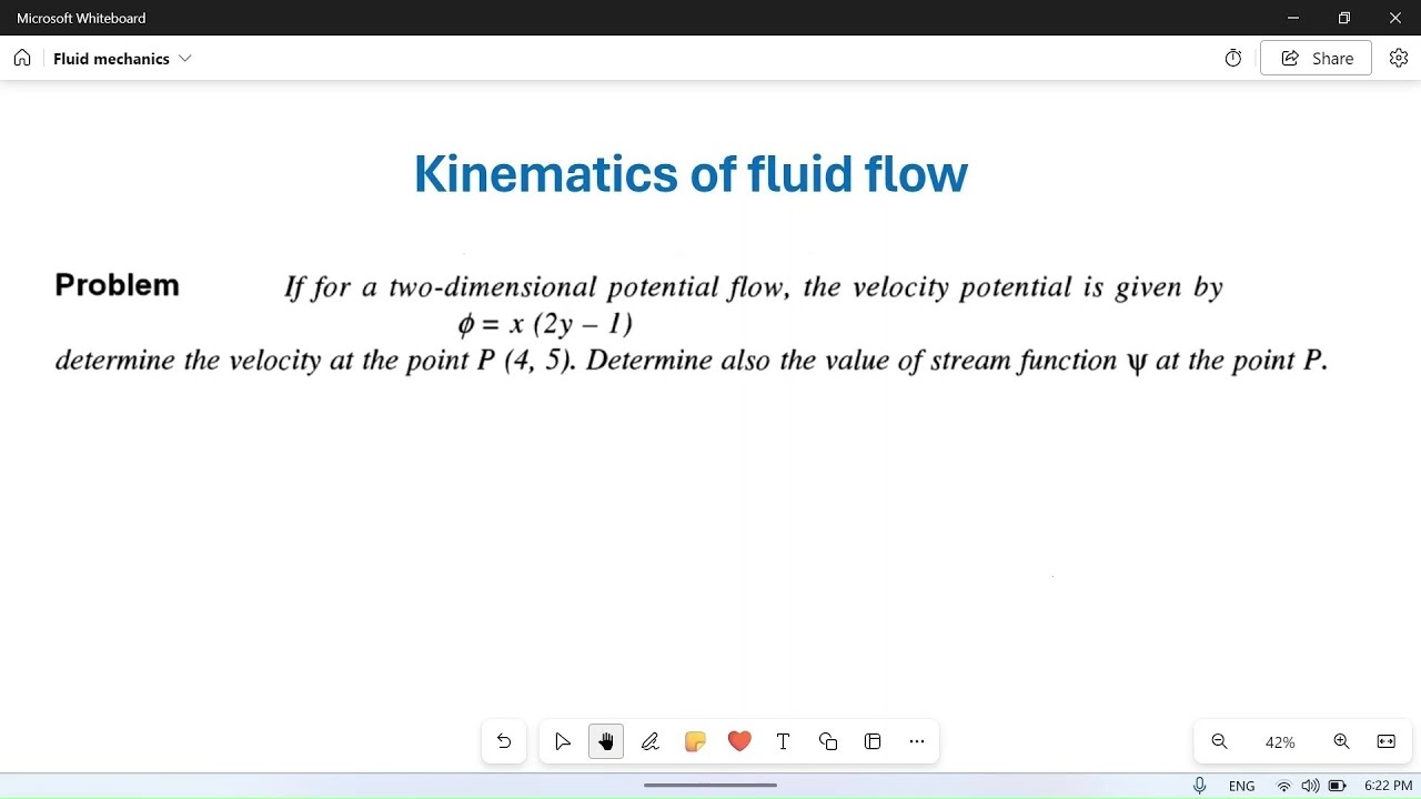 Kinematics of fluid flow: 16 //Numerical Problem- Velocity potential function vs Stream function