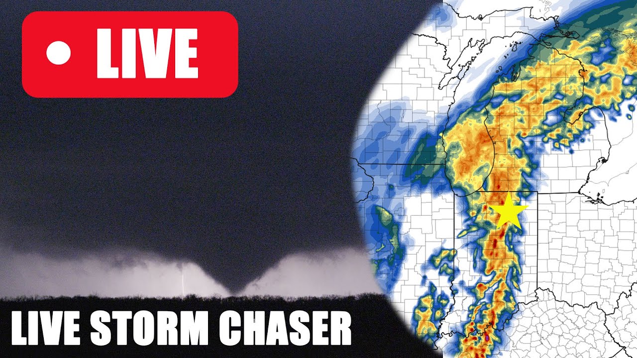 LIVE STORM CHASING: Chasing a Severe Squall Line In Indiana
