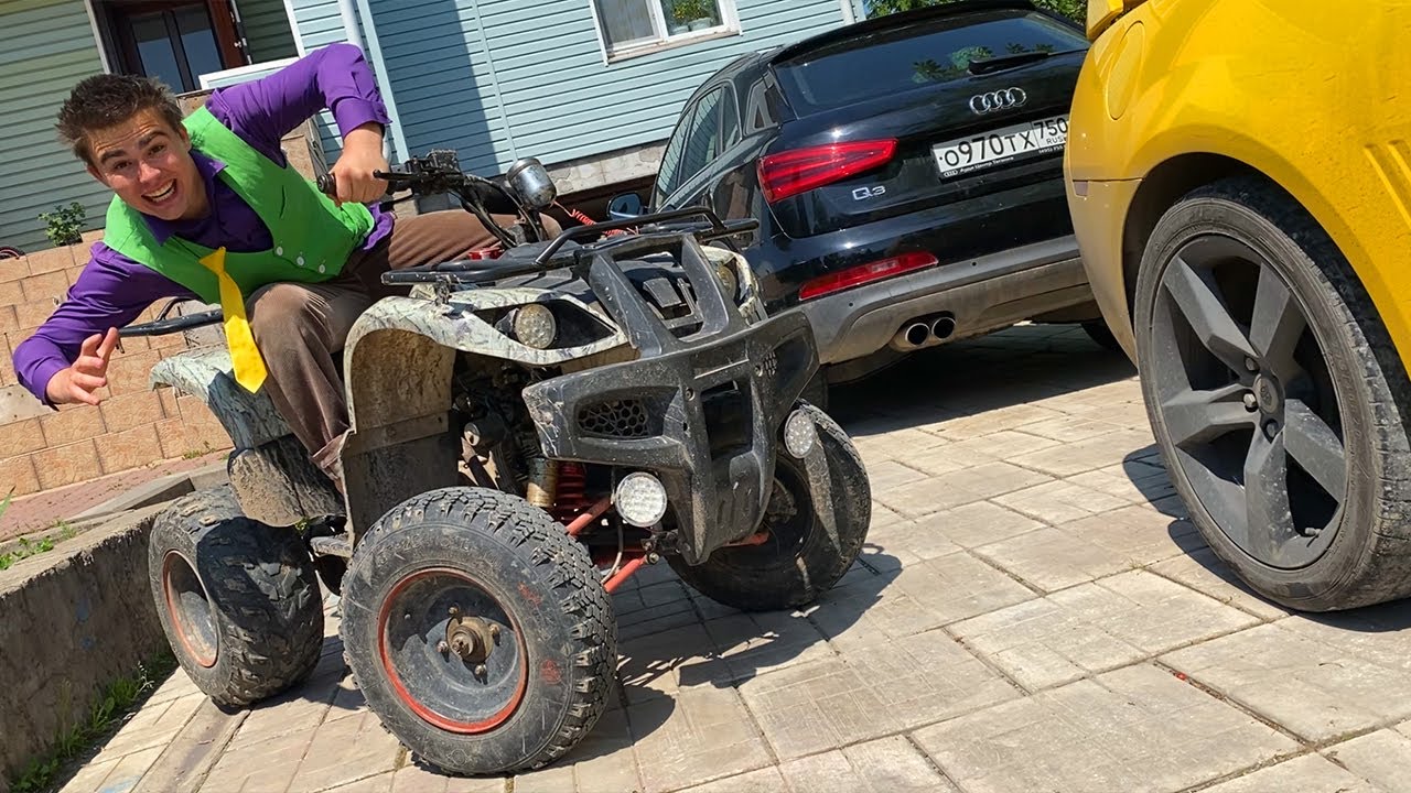 Mr. Joe on Audi Q3 Arrived at GAREGE VS broken QUAD BIKE 13+