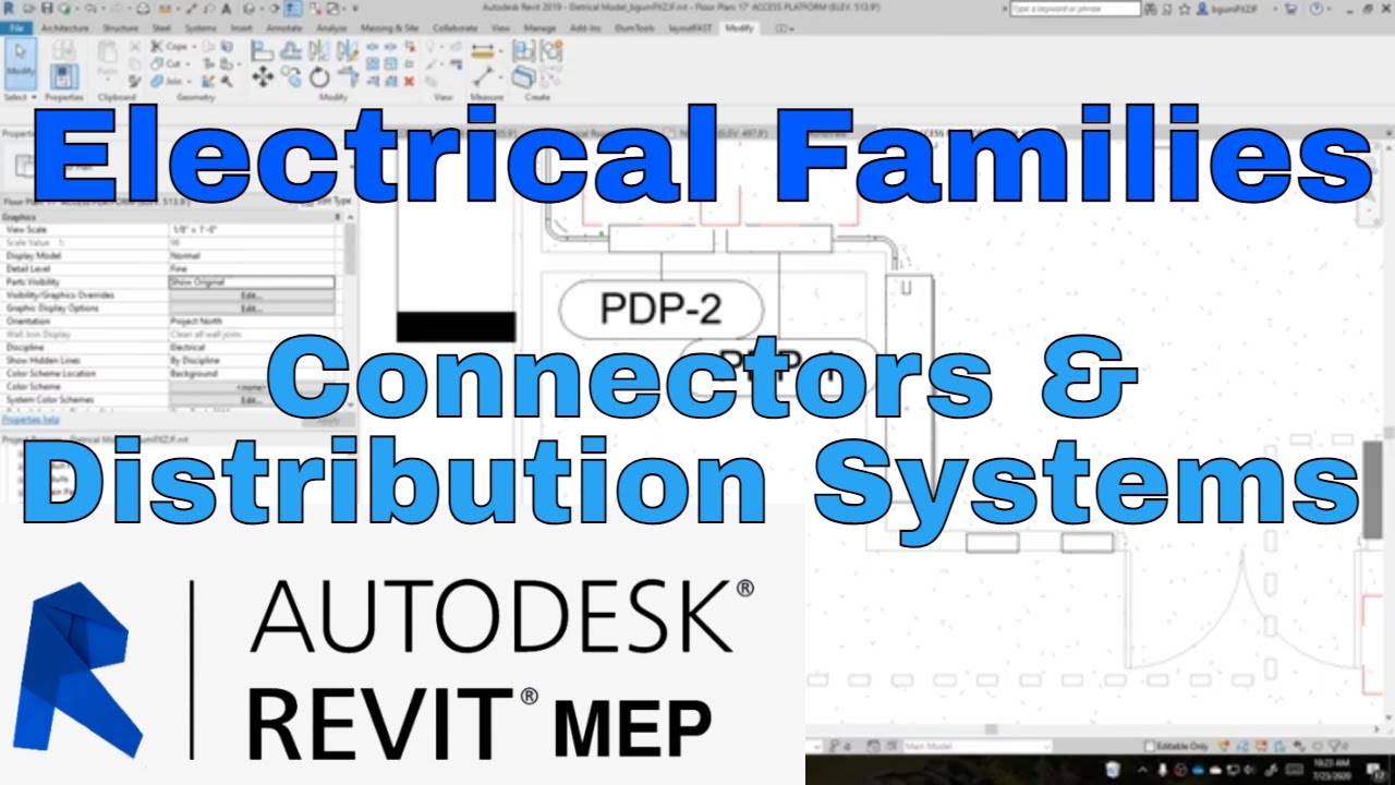How to create Electrical Family Connectors and Distribution Systems in Revit MEP