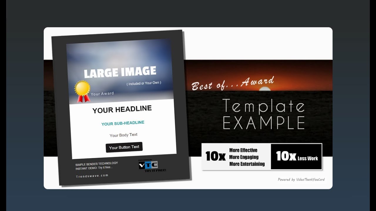 Best of ... Award Email Template Example