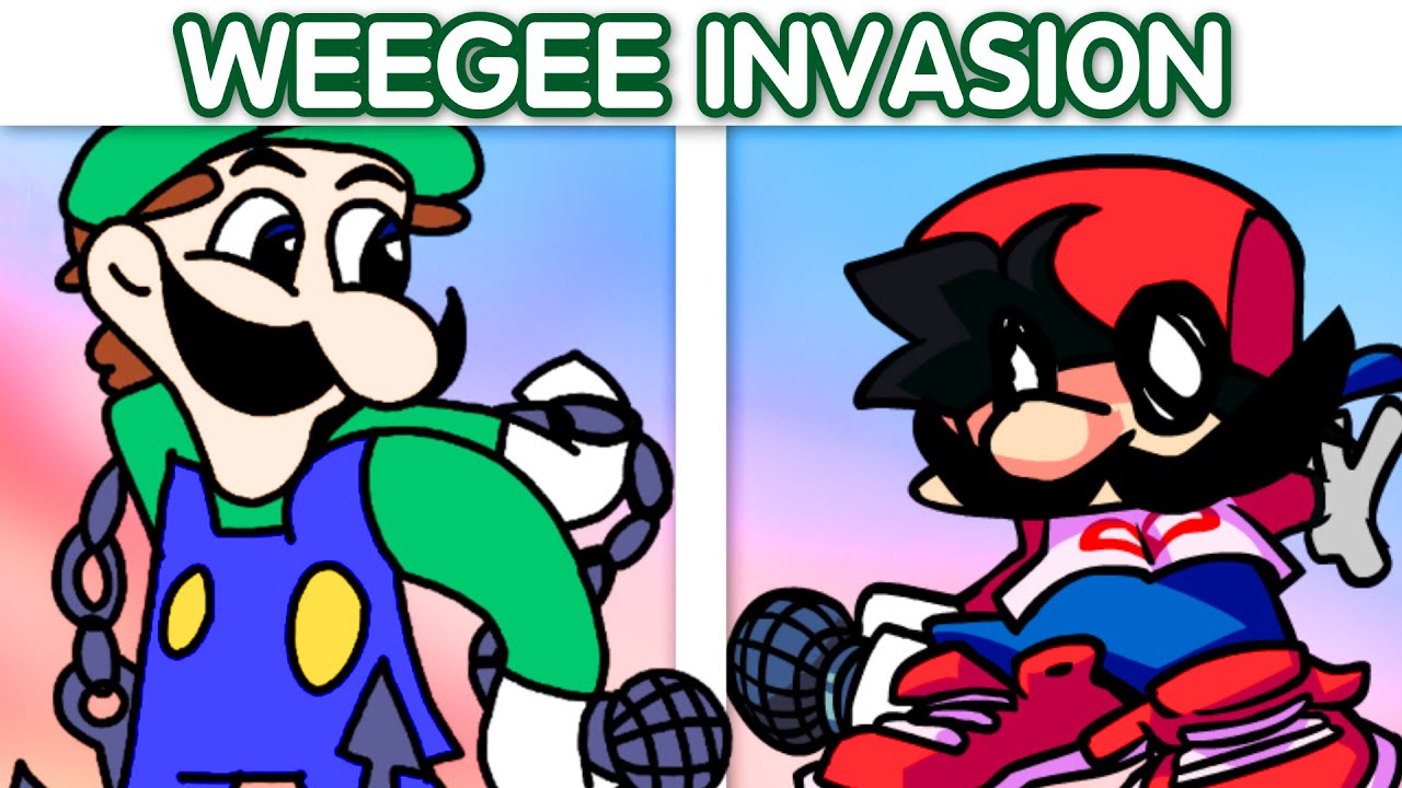 WEEGEE INVASION Full Week - BF Becomes Mario - Friday Night Funkin' Mod