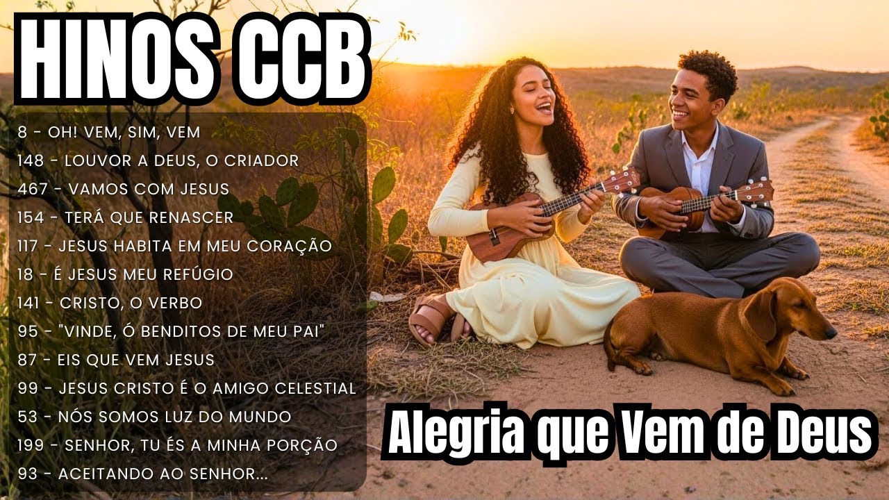 🎶 HINOS CCB ALEGRES EM SELEÇÃO QUE TOCAM A ALMA E TRAZEM CONFORTO VERDADEIRO AO CORAÇÃO 💛 UKULELE ✨