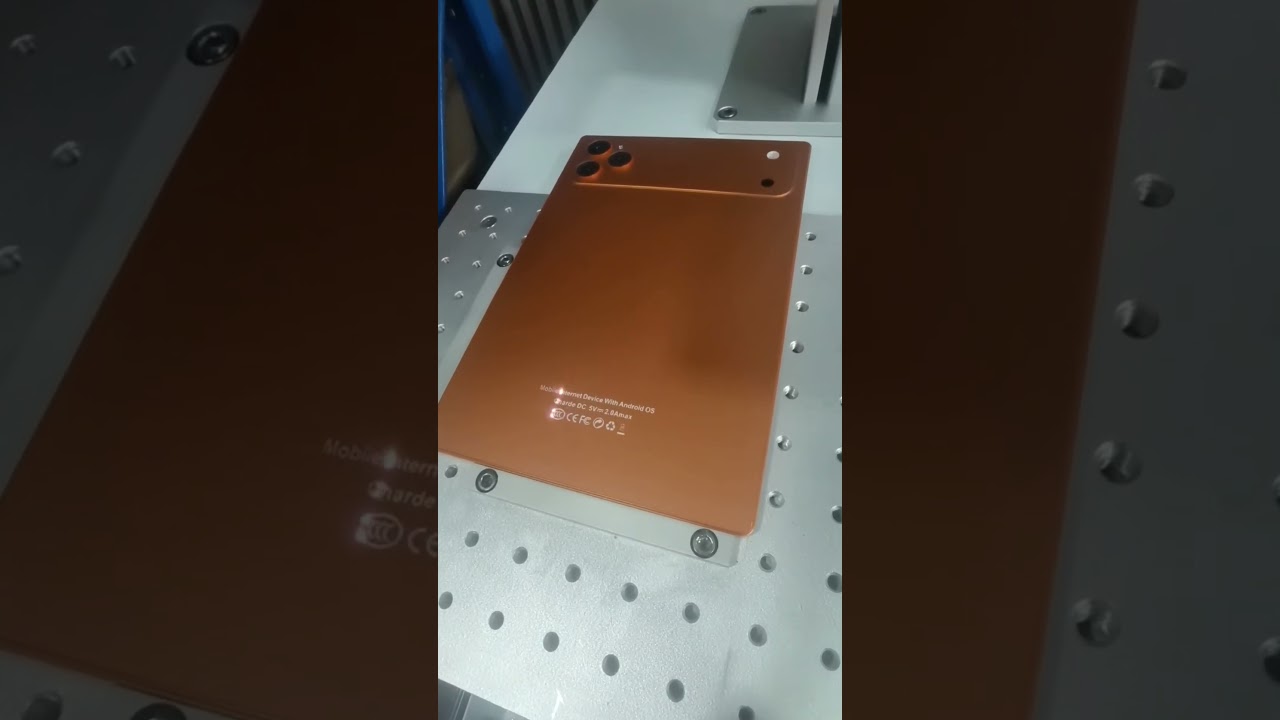 Laser Engraving Logo on 10.1" Orange Tablet OEM 🎯 