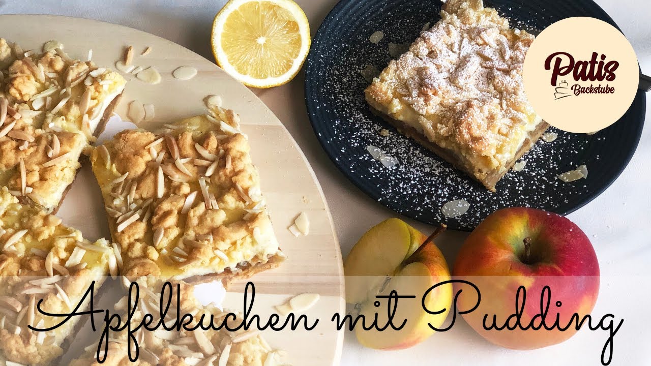 Der leckerste Apfelkuchen mit Vanillepudding und Streuseln - Familienrezept