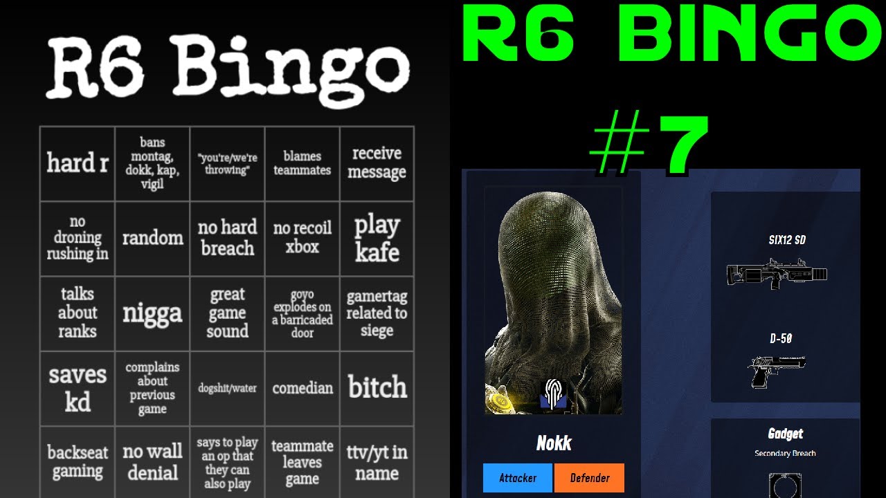 R6 Bingo #7 - Using Randomized Loadouts