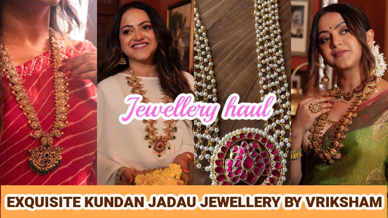 MY VRIKSHAM JEWELLERY COLLECTION PART 2. | NEW KUNDAN JADAU JEWELLERY HAUL| GoGlam