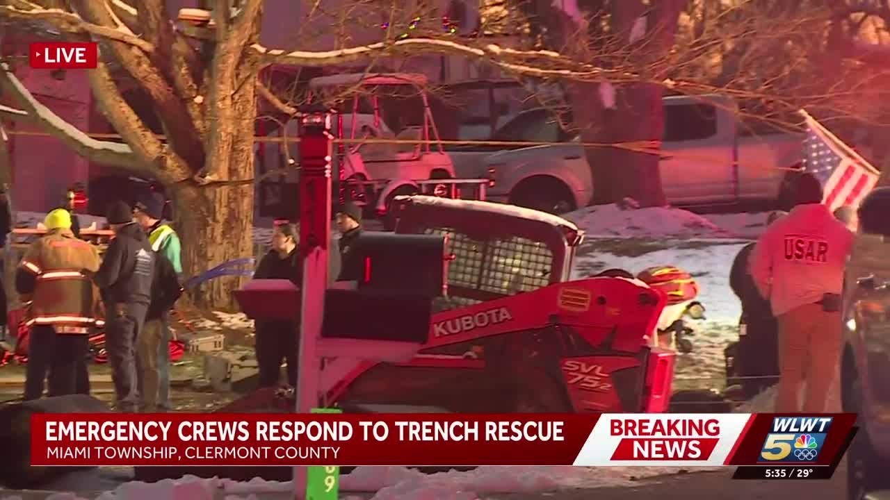 Officials: 3 trapped inside trench in Clermont County, rescue teams on scene
