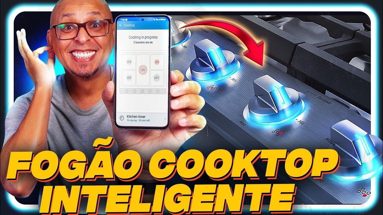 Super FOGÃO COOKTOP INTELIGENTE com WiFi! Eu controlo tudo! Fogão cooktop Samsung