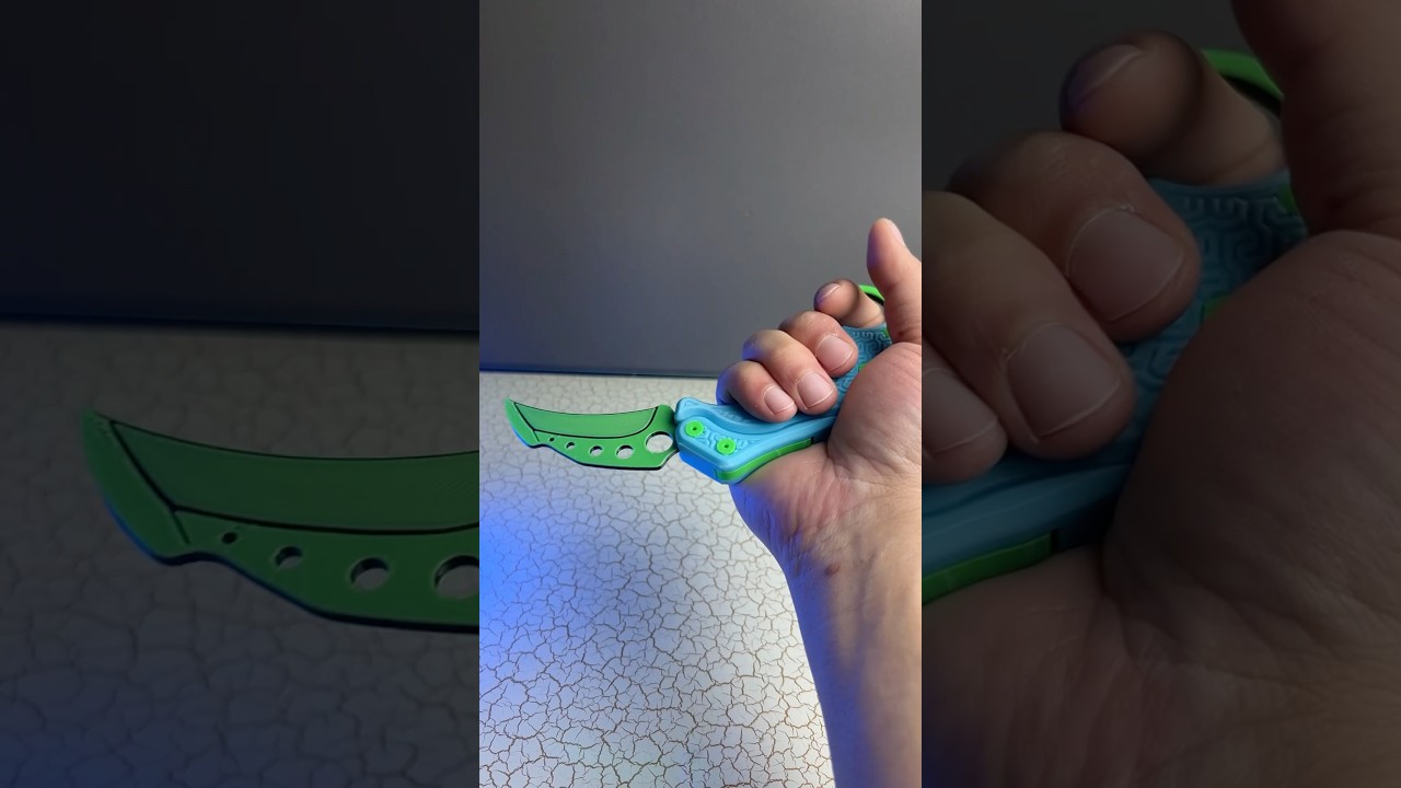 3D Printed gravity x karambit fidget knife #3DPrinting  #Shorts #Satisfying