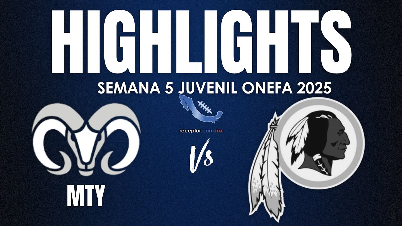 HIGHLIGHTS | Borregos MTY vs REDSKINS Lomas Verdes | Semana 5 Juvenil ONEFA 2025 | receptor