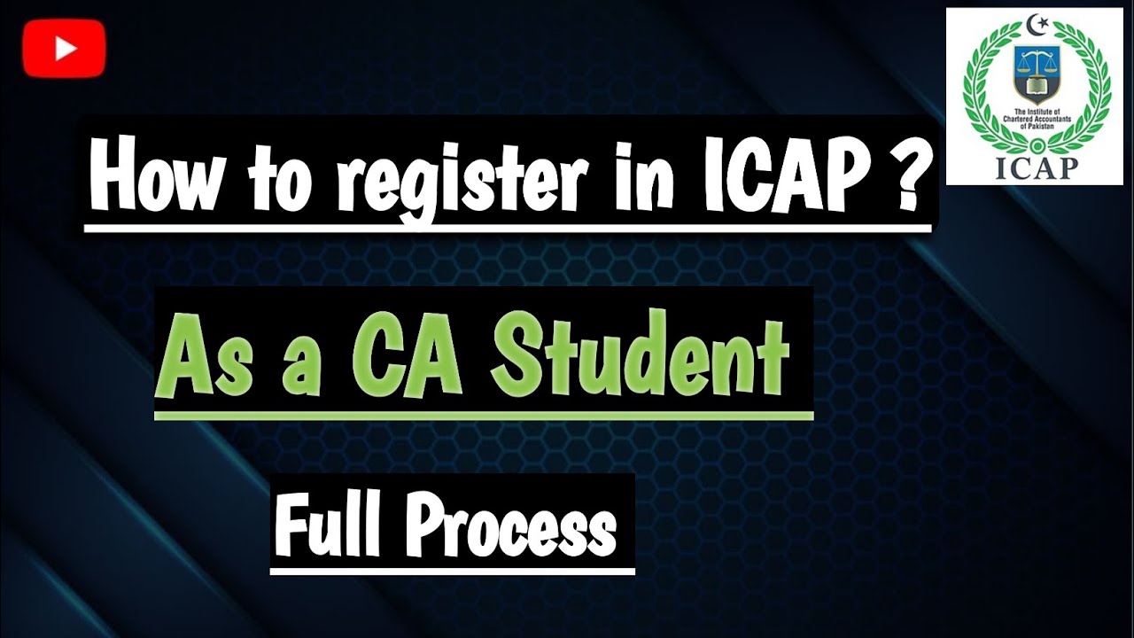 How to register in ICAP | Full Process | CA Students | #icap #asadali #registration