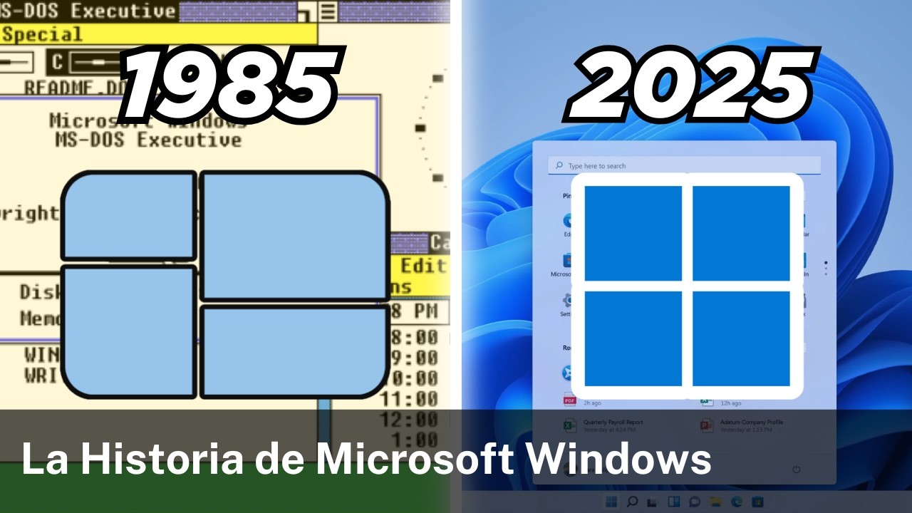 🚀La Historia de Microsoft Windows 💻(1985-2025)